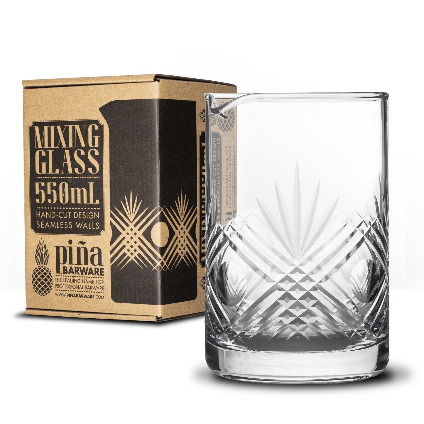Piña Seamless Hand Cut Mixing Glass - Image #3